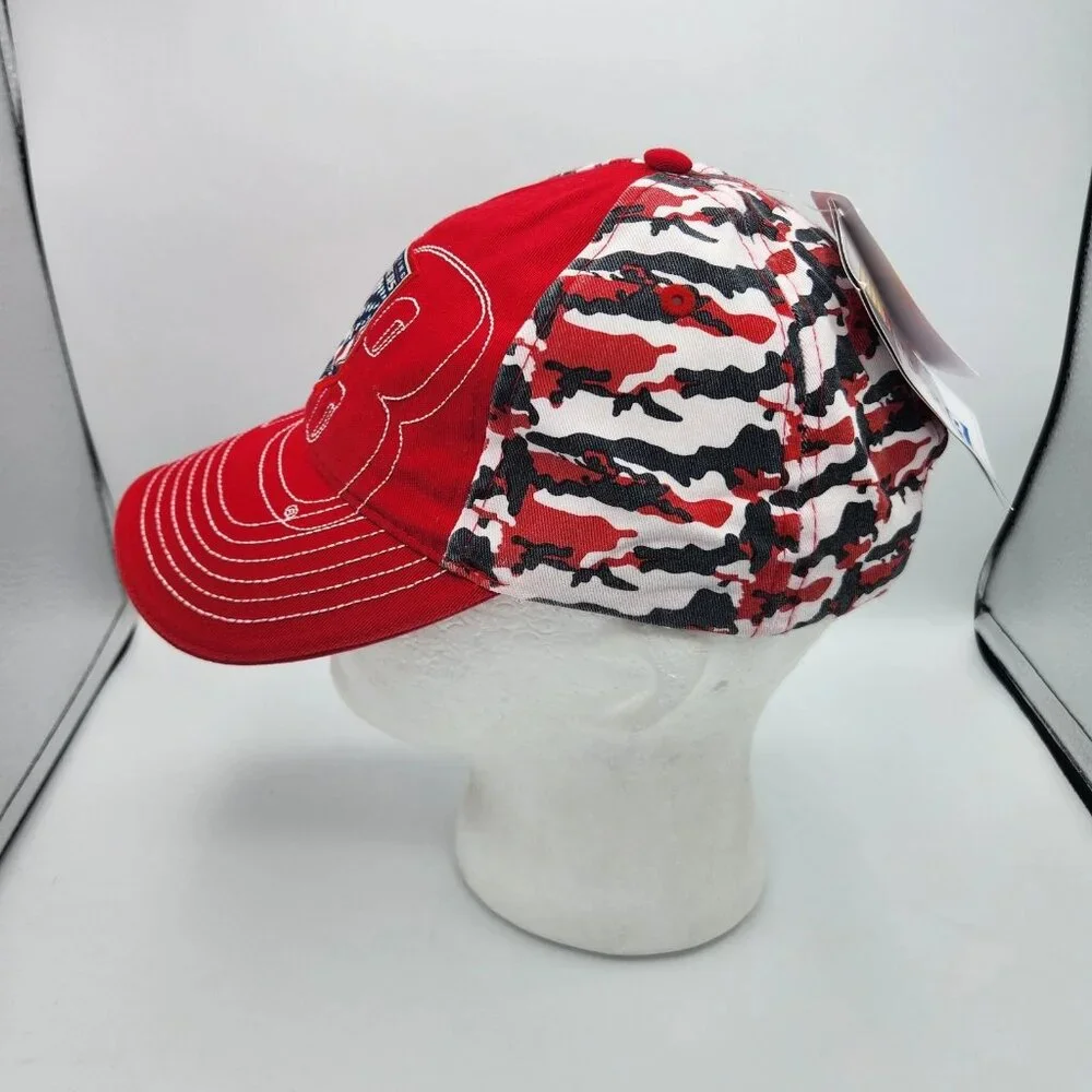Jimmie Johnson 48 Camo Red White Nascar Strap Back Honoring Soldiers NWT